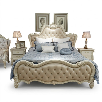Ontwerp bed dubbele luxe slaapkamerbedden leer hotel 180x200cm.