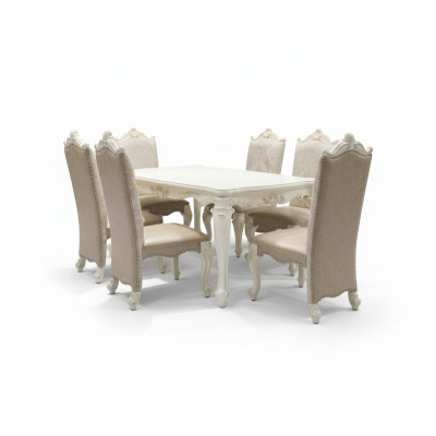 Barok Antiek Stijl Eettafel Tafel Echt Hout Klassieke Designer Tafels