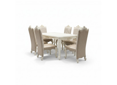 Barok Antiek Stijl Eettafel Tafel Echt Hout Klassieke Designer Tafels