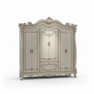 Klassieke antieke stijl kledingkast kast hout garderobe slaapkamer barok