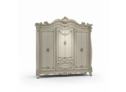 Klassieke antieke stijl kledingkast kast hout garderobe slaapkamer barok