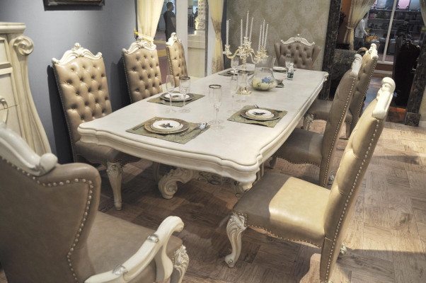 Koninklijke eettafel houten tafel klassieke tafels barok rococo eetkamer