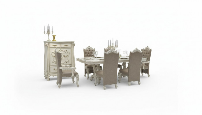 Koninklijke eettafel houten tafel klassieke tafels barok rococo eetkamer