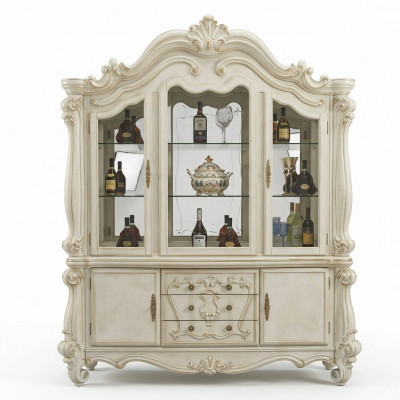 Luxe etalage vitrine vitrines glazen kast antieke stijl barok rococo.