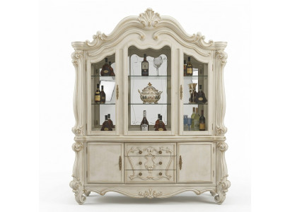 Luxe etalage vitrine vitrines glazen kast antieke stijl barok rococo.