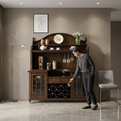 Landhuis dressoir dressoir vitrinekast wijnkast plank vitrinekast kasten