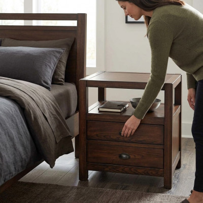 Nachtkastje Houten nachtkastjes Tafel Consolen Nacht Moderne stijl Console Hout Nieuw
