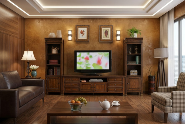 Woonkamer wand dressoir ontwerp 2x glazen kast laag RTV dressoir dressoir 3-delige woonkamer wand set  Woonkamer wand dressoir ontwerp 2x glazen kast laag RTV dressoir dressoir 3-delige woonkamer wand set