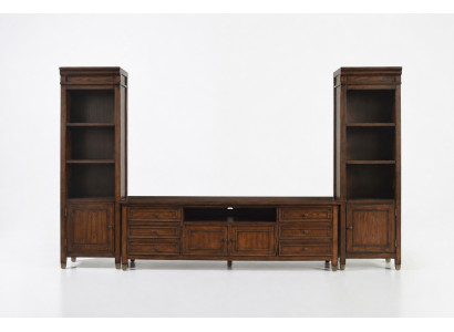 Woonkamer wand dressoir ontwerp 2x glazen kast laag RTV dressoir dressoir 3-delige woonkamer wand set  Woonkamer wand dressoir ontwerp 2x glazen kast laag RTV dressoir dressoir 3-delige woonkamer wand set