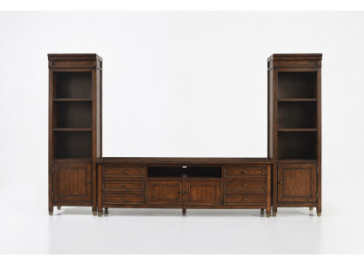 Woonkamer wand dressoir ontwerp 2x glazen kast laag RTV dressoir dressoir 3-delige woonkamer wand set  Woonkamer wand dressoir ontwerp 2x glazen kast laag RTV dressoir dressoir 3-delige woonkamer wand set