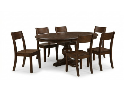 Set Complete Eettafel 6x Stoelen Eetkamer Set Eetgroep Houten Tafel Tafels 7-delig