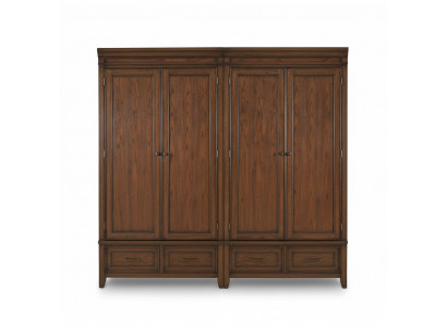 Klassieke 2x kledingkast ontwerp slaapkamer meubels kast kasten hout nieuw