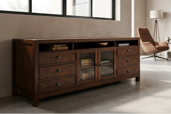 RTV Sideboard Kast Laden Hout Laag Kast Rek 196cm Woonkamer