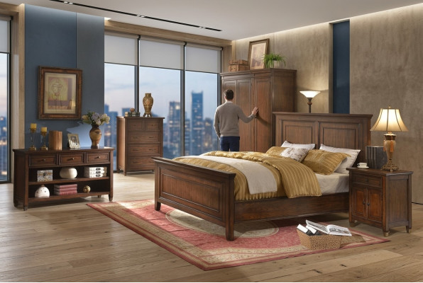 Bed Ontwerp Dubbel Hotelbedden Huwelijk Slaapkamer Hout Luxe Bed