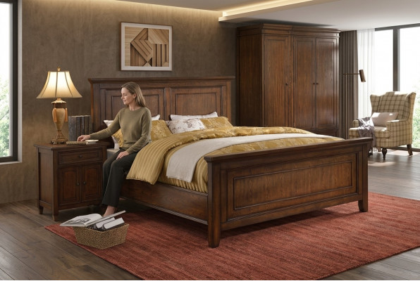 Ontwerper slaapkamer meubels 5-delig compleet set bed nachtkastje kledingkast nieuw