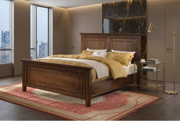 Slaapkamer 3 stuks. Nachtkastjes set ontwerp luxe bed hout tweepersoonsbed nieuw