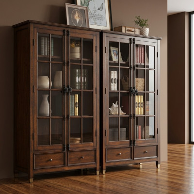 Vitrine Klassieke vitrinekast Vitrinekast Vitrinekasten Houten kast