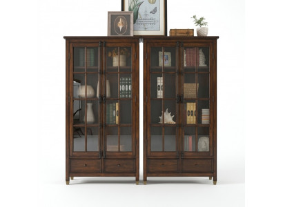 Vitrine Klassieke vitrinekast Vitrinekast Vitrinekasten Houten kast