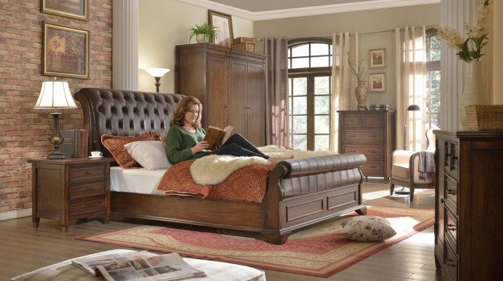 Slaapkamer Bed Nachtkastjes 3-delige set Luxe Bedden Hout Tweepersoonsbed Nieuw