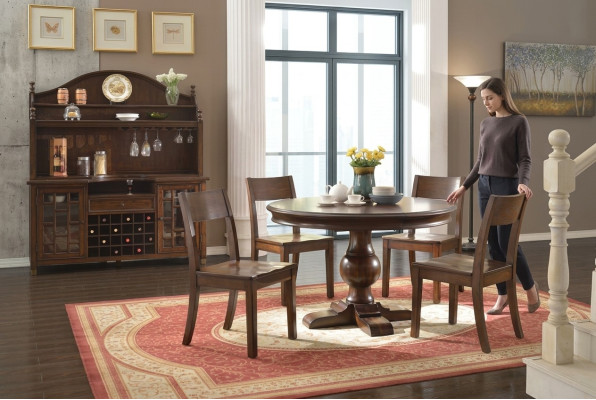 Eetkamer compleet set tafel dressoir 4x stoel set 7-delig. Eettafel hout nieuw