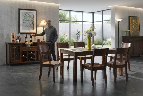 Eettafel 6x stoelen Wijnkast 8 delig Eetkamer set Groep Garnituur Tafel