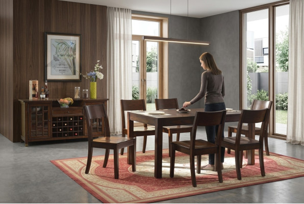 Eetkamerset 6x stoelen Eetkamerset groep houten tafels 7 delig