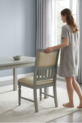 Ontwerp gevoerde stoel stoelen rugleuning eetkamer kantoor zit 1x stoel leren stoel