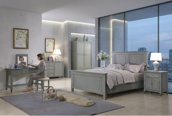 Bedden Slaapkamer Dubbel Hout Nieuw Landhuis Ontwerp Luxe Hotel