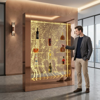 Led watermuur barrek zuil waterkolommen toonbank rekken designer verlicht