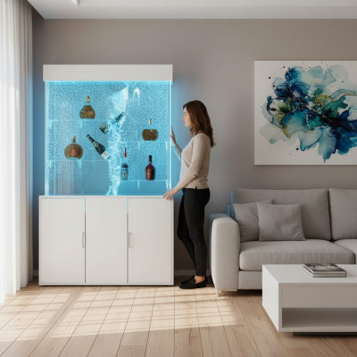 Kantoor scheidingswand waterval muur zuilen watervale scheidingswanden plank
