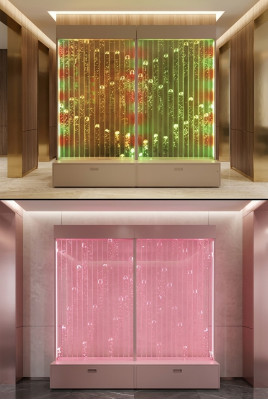 Moderne decoratieve scheidingswand waterwanden LED-watermuur verlichte wand