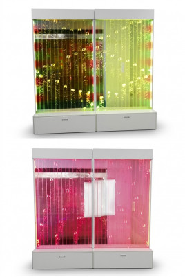 Moderne decoratieve scheidingswand waterwanden LED-watermuur verlichte wand