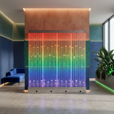 Wandpaneel met waterbellen Decoratieve LED-watermuur Ontwerper water muur