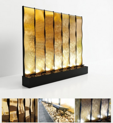 Water Walls xxl Decoration Stainless Steel Partition Custom Made Led Water Wall