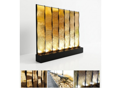 Water Walls xxl Decoration Stainless Steel Partition Custom Made Led Water Wall