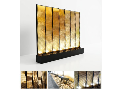 Water Walls xxl Decoration Stainless Steel Partition Custom Made Led Water Wall