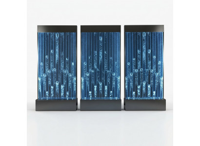 Watermuren Moderne scheidingswand met LED-waterval Verlichte muur