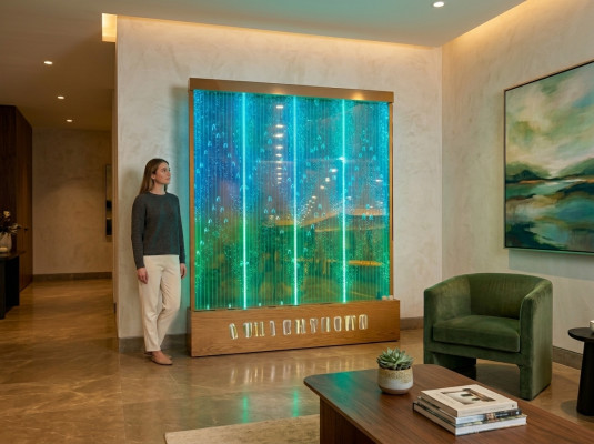 Scheidingswandplank Kast Watermuur Kolom Muren LED 90x300 Waterwanden Watermuur