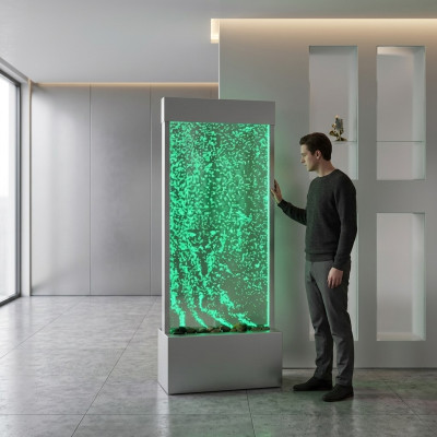Scheidingswandontwerper roestvrij staal waterkolom zuilen muren LED-wand