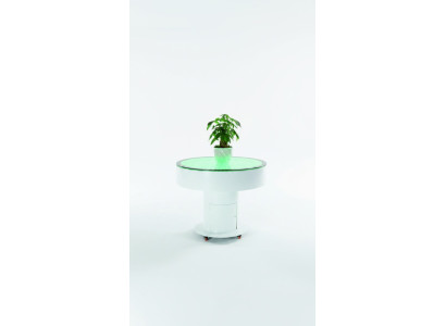 Ronde tafelbar, ronde tafels met LED-waterfonteinverlichting, verlichte decoratieve LED-meubels