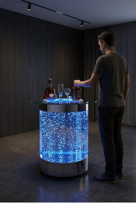 Tafel LED-bar Watermuur Barbalie Rek Meubels Verlichte salontafel