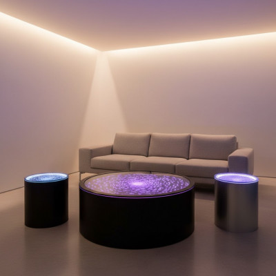 Bijzettafel LED Rond Watermuur Bar Tellerplank Meubels Verlicht