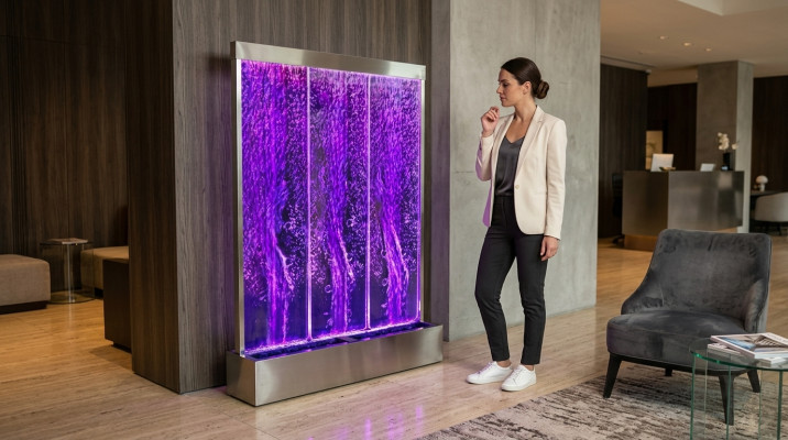 Kolom muren LED waterscheidingswand waterwand waterval wand waterwanden