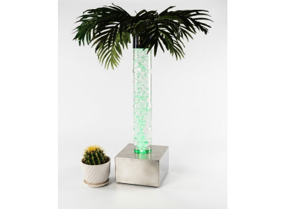 Led Ontwerp Spuitende Watersäule 60cm Waterzuil Verlichte Tafel Palmboom Plant