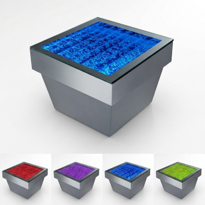 Ontwerp Tafel Salontafel Waterzuilen Kolom Waterbank LED Decor Verlicht