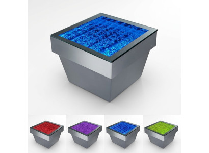 Ontwerp Tafel Salontafel Waterzuilen Kolom Waterbank LED Decor Verlicht