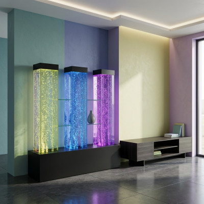 Water Muur Wand Pilaar Scheidingswand Plank Vitrine Waterpartijen LED