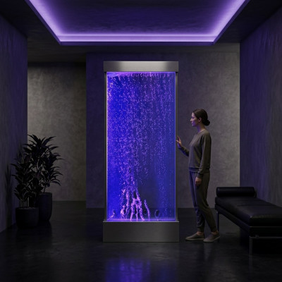 Watersäule waterwand Waterval LED Luxe Design Inrichting Metaal.