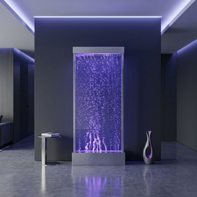 Watersäule waterwand Waterval LED Luxe Design Inrichting Metaal.