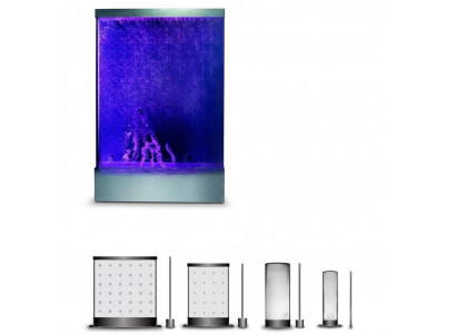 Watersäule waterwand Waterval LED Luxe Design Inrichting Metaal.